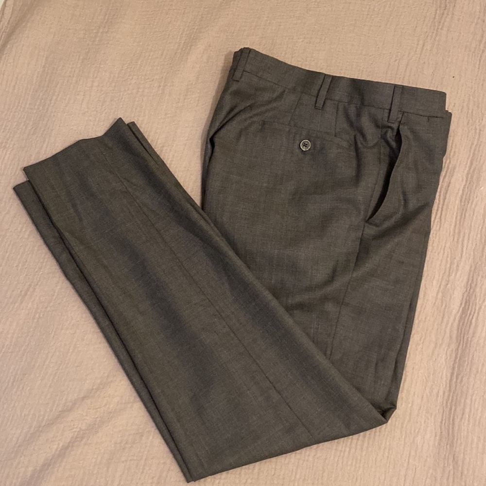 VALENTINI MADE IN ITALY CINQUANTA WOOL / silk Men's Gray Dress Pants. SIZE 50